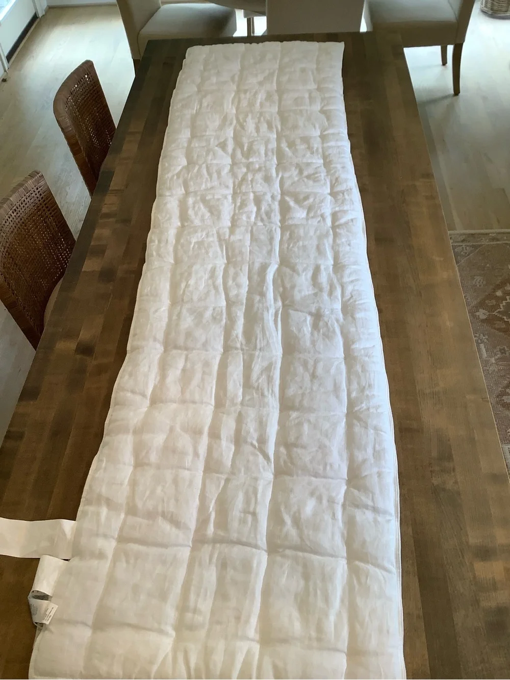 NWT West Elm quilted white sofa overlay ❤️❤️❤️❤️
